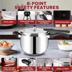 Autocuiseur en acier inoxydable de 4 quarts, Deeluban, compatible avec toutes les plaques de cuisson, y compris l’induction