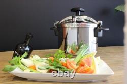 Autocuiseur en acier inoxydable de 6,3 litres compatible induction avec toutes les plaques de cuisson