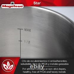 Autocuiseur en acier inoxydable de 6,3 litres compatible induction avec toutes les plaques de cuisson
