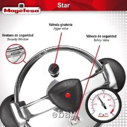 Autocuiseur en acier inoxydable de 6,3 litres compatible induction avec toutes les plaques de cuisson