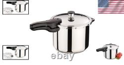 Autocuiseur en acier inoxydable de 6 quarts avec couvercle verrouillable et livre de recettes