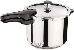 Autocuiseur en acier inoxydable de 6 quarts avec couvercle verrouillable et livre de recettes