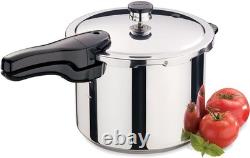 Autocuiseur en acier inoxydable de 6 quarts avec couvercle verrouillable et livre de recettes