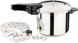 Autocuiseur en acier inoxydable de 6 quarts avec couvercle verrouillable et livre de recettes