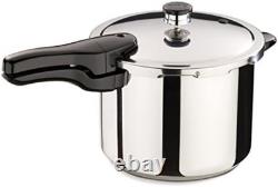 Autocuiseur en acier inoxydable de 6 quarts avec couvercle verrouillable et livre de recettes