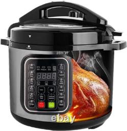 Autocuiseur en acier inoxydable de 8 quarts, cuiseur à riz avec programmation de 24 heures