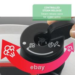 Autocuiseur en acier inoxydable de 8 quarts, sûr, nettoyage facile, compatible induction