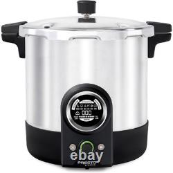 Autocuiseur numérique de 23 pintes avec cuve intérieure en acier inoxydable, 2 grilles, 5
