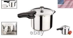 Autocuiseur polyvalent de 6 litres en acier inoxydable, compatible induction et gaz