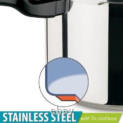 Autocuiseur polyvalent en acier inoxydable de 6 pintes, compatible lave-vaisselle et efficace