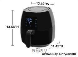 Avalon Bay 3,7 Pintes Numérique Programmable Inoxydable Friteuse En Acier Avec Air Recettes