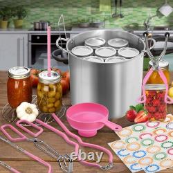 Bain-marie pour mise en conserve avec grille et couvercle, 21,5 litres en acier inoxydable S