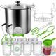 Bain-marie Pour Mise En Conserve Avec Support Et Bocaux Mason, 20 Litres En Acier Inoxydable