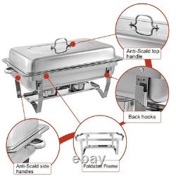 Bains-marie pour buffet 4 pièces 9 quart en acier inoxydable serveurs de buffet