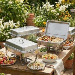 Bains-marie pour buffet 4 pièces 9 quart en acier inoxydable serveurs de buffet