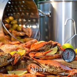 Barton Marmite de 53Qt avec panier filtrant en acier inoxydable commercial de qualité alimentaire