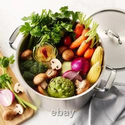 Boîte De Conserve Pot Rack En Acier Inoxydable Induction Safe Clided Cookware 22 Quart