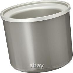 Bol à congélation en acier inoxydable de 2 quarts ICE-30RFB en argent élégant