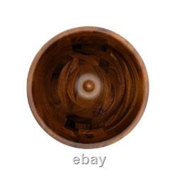 Bol de mélange en bois de noyer de 5 quarts pour robots pâtissiers, base verrouillable en acier inoxydable