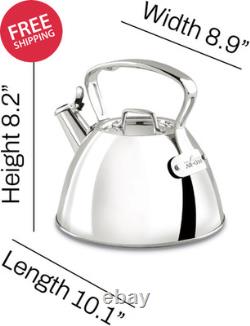 Bouilloire en acier inoxydable spécialisée 2 quart, casseroles et poêles induction, ustensiles de cuisine S