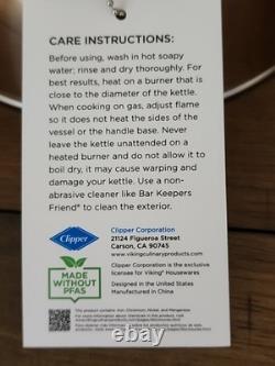 Bouilloire siffle en acier inoxydable 3 couches Viking 2,6 quart cuivre NEUVE