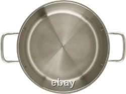 Braise en acier inoxydable de qualité commerciale avec couvercle, 8 quarts