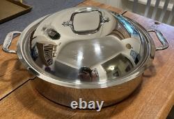 Braiser Français All Clad 6 Quart avec Couvercle Dôme et Support en Acier Inoxydable Neuf Difficile à Trouver