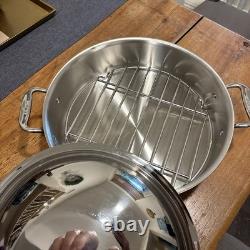 Braiser Français All Clad 6 Quart avec Couvercle Dôme et Support en Acier Inoxydable Neuf Difficile à Trouver
