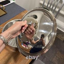 Braiser Français All Clad 6 Quart avec Couvercle Dôme et Support en Acier Inoxydable Neuf Difficile à Trouver