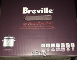 Breville Bpr700bss Le Multi-cuiseur Fast Slow Pro Argent Nib 6 Pintes