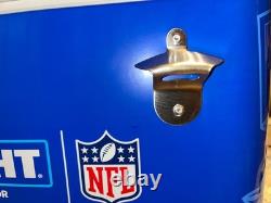 Bud Light / NFL Glacière rigide en acier inoxydable de 54 quarts avec loquet métallique pour tailgating