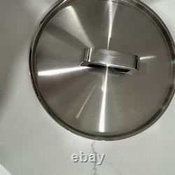 CHEFWIN Marmite à soupe en acier inoxydable à 5 couches de 6 quarts avec couvercle, compatible avec toutes les plaques de cuisson
