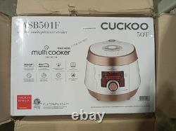 CUCKOO 8 en 1 Multi-pression cuiseur en acier inoxydable doré et blanc de 5 quarts