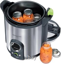 Canner numérique automatique élégant en acier inoxydable de 17 pintes avec guide de recettes