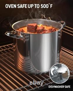 Casserole Cooks Standard en acier inoxydable 18/10 de 24 quarts, cuisson profonde classique Casserole Cooks Standard en acier inoxydable 18/10 de 24 quarts, cuisson profonde classique