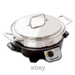 Casserole Gourmet 2,3 Litres en Acier Inoxydable 360 Cookware avec Couvercle