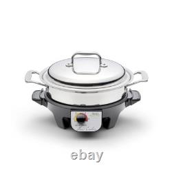 Casserole Gourmet 2,3 Litres en Acier Inoxydable 360 Cookware avec Couvercle