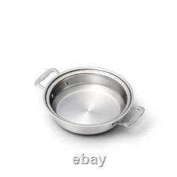 Casserole Gourmet 2,3 Litres en Acier Inoxydable 360 Cookware avec Couvercle