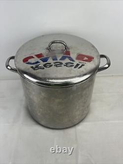 Casserole Vintage Revere Ware de 20 litres en acier inoxydable. Fond en cuivre. Rome NY