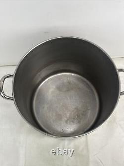 Casserole Vintage Revere Ware de 20 litres en acier inoxydable. Fond en cuivre. Rome NY