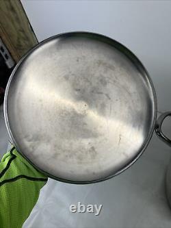 Casserole Vintage Revere Ware de 20 litres en acier inoxydable. Fond en cuivre. Rome NY