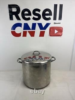 Casserole Vintage Revere Ware de 20 litres en acier inoxydable. Fond en cuivre. Rome NY