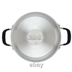 Casserole à induction en acier inoxydable avec couvercle, 4 litres, acier inoxydable brossé