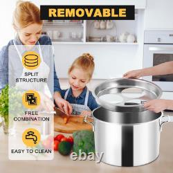 Casserole à pâtes commerciale, 19,5 pintes, cuiseur à pâtes en acier inoxydable avec passoire insert