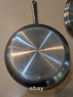 Casserole à sauter en acier inoxydable avec couvercle 3 qt batterie de cuisine multicouche fabriquée en acier inoxydable
