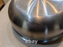 Casserole à sauter en acier inoxydable avec couvercle 3 qt batterie de cuisine multicouche fabriquée en acier inoxydable