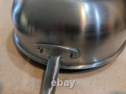 Casserole à sauter en acier inoxydable avec couvercle 3 qt batterie de cuisine multicouche fabriquée en acier inoxydable