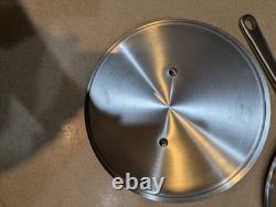 Casserole à sauter en acier inoxydable avec couvercle 3 qt batterie de cuisine multicouche fabriquée en acier inoxydable