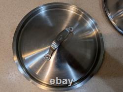 Casserole à sauter en acier inoxydable avec couvercle 3 qt batterie de cuisine multicouche fabriquée en acier inoxydable