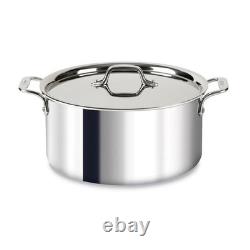 Casserole antiadhésive en acier inoxydable All-Clad D3 de 8 quarts NOUVEAU Deuxième choix d'usine